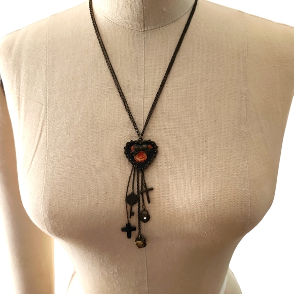 Heart Pendant with Charms - Picture 3 of 3